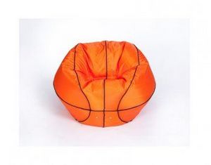 Кресло-мешок Баскетбольный мяч малый оранжево-черное в Нижнем Тагиле - nizhniy-tagil.ok-mebel.com | фото 1