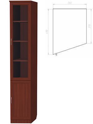 Шкаф для книг (консоль левая) арт. 201 в Нижнем Тагиле - nizhniy-tagil.ok-mebel.com | фото 2