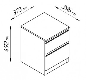2.03.03.050.4 КАСТОР тумба 2 ящика RU серая в Нижнем Тагиле - nizhniy-tagil.ok-mebel.com | фото 3
