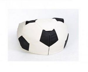 Кресло-мешок Мяч малый бело-черное в Нижнем Тагиле - nizhniy-tagil.ok-mebel.com | фото 2