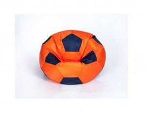 Кресло-мешок Мяч малый оранжево-черное в Нижнем Тагиле - nizhniy-tagil.ok-mebel.com | фото 1