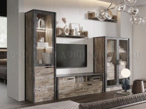 Амели Шкаф-стекло (Дуб Юкон-Бетон темный) в Нижнем Тагиле - nizhniy-tagil.ok-mebel.com | фото 3