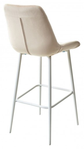 Барный стул ХОФМАН, цвет H-06 Бежевый, велюр / белый каркас М-City в Нижнем Тагиле - nizhniy-tagil.ok-mebel.com | фото 4