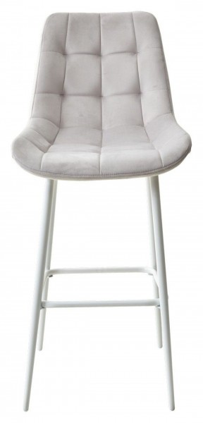 Барный стул ХОФМАН, цвет H-09 Светло-серый, велюр / белый каркас М-City в Нижнем Тагиле - nizhniy-tagil.ok-mebel.com | фото 6