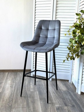 Барный стул ХОФМАН, цвет H-14 Серый, велюр / черный каркас М-City в Нижнем Тагиле - nizhniy-tagil.ok-mebel.com | фото 3