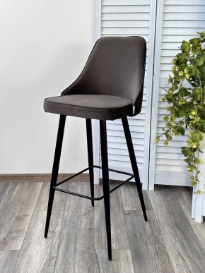 Барный стул NEPAL-BAR ГРАФИТ #14, велюр/ черный каркас (H=78cm) М-City в Нижнем Тагиле - nizhniy-tagil.ok-mebel.com | фото 6