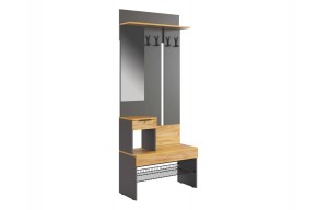 БАСКО Прихожая К7 (графит) в Нижнем Тагиле - nizhniy-tagil.ok-mebel.com | фото 2