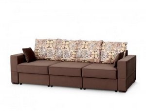 Диван-кровать Бостон 2400 Бежево-коричневый вариант 3 в Нижнем Тагиле - nizhniy-tagil.ok-mebel.com | фото 1