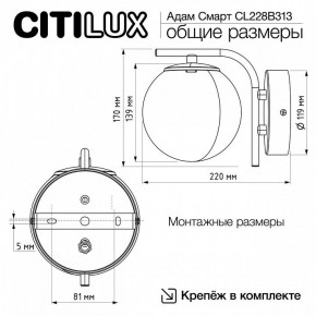 Бра Citilux Адам Смарт CL228B313 в Нижнем Тагиле - nizhniy-tagil.ok-mebel.com | фото 8