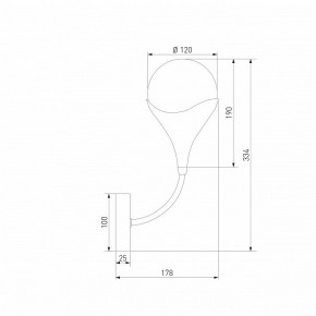 Бра Eurosvet Calyx 60168/1 латунь в Нижнем Тагиле - nizhniy-tagil.ok-mebel.com | фото 3