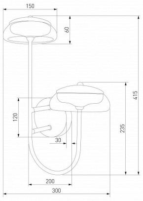 Бра Eurosvet Fungo 50388/2 LED черный в Нижнем Тагиле - nizhniy-tagil.ok-mebel.com | фото 5