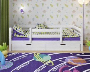 Детская кровать из массива березы Соня-5 (Белый/Лак) в Нижнем Тагиле - nizhniy-tagil.ok-mebel.com | фото