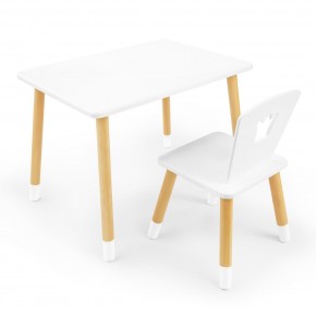Детский комплект стол и стул «Корона» Rolti Baby (белый/береза, массив березы/мдф) в Нижнем Тагиле - nizhniy-tagil.ok-mebel.com | фото