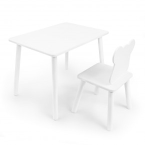 Детский комплект стол и стул «Мишка» Rolti Baby (белый/белый, массив березы/мдф) в Нижнем Тагиле - nizhniy-tagil.ok-mebel.com | фото 1