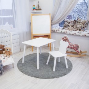 Детский комплект стол и стул «Мишка» Rolti Baby (белый/белый, массив березы/мдф) в Нижнем Тагиле - nizhniy-tagil.ok-mebel.com | фото 2