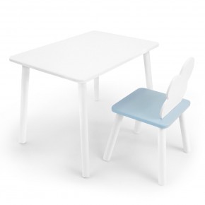 Детский комплект стол и стул «Облачко» Rolti Baby (белый/голубой, массив березы/мдф) в Нижнем Тагиле - nizhniy-tagil.ok-mebel.com | фото
