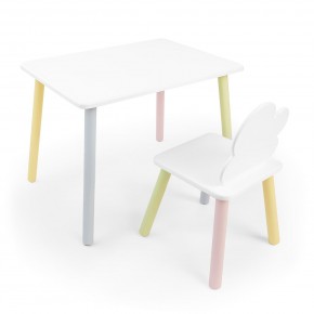 Детский комплект стол и стул «Облачко» Rolti Baby (белый/цветной, массив березы/мдф) в Нижнем Тагиле - nizhniy-tagil.ok-mebel.com | фото
