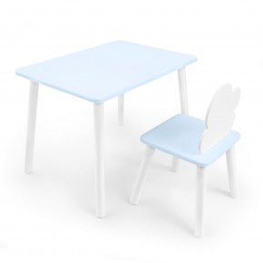 Детский комплект стол и стул «Облачко» Rolti Baby  (голубая столешница/голубое сиденье/белые ножки) в Нижнем Тагиле - nizhniy-tagil.ok-mebel.com | фото