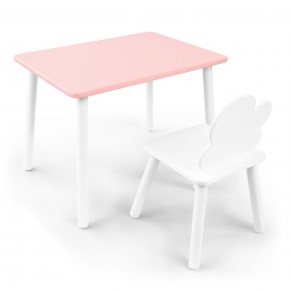 Детский комплект стол и стул «Облачко» Rolti Baby (розовый/белый, массив березы/мдф) в Нижнем Тагиле - nizhniy-tagil.ok-mebel.com | фото