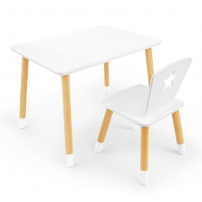 Детский комплект стол и стул «Звезда» Rolti Baby (белый/береза, массив березы/мдф) в Нижнем Тагиле - nizhniy-tagil.ok-mebel.com | фото
