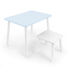 Детский комплект стол и табурет Rolti Baby (голубая столешница/белое сиденье/белые ножки) в Нижнем Тагиле - nizhniy-tagil.ok-mebel.com | фото