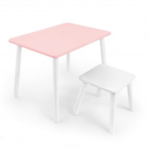 Детский комплект стол и табурет Rolti Baby (розовая столешница/белое сиденье/белые ножки) в Нижнем Тагиле - nizhniy-tagil.ok-mebel.com | фото