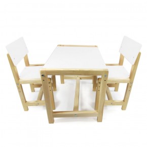 Детский растущий комплект стол и два стула  Я САМ "Лофт" (Белый, Сосна) в Нижнем Тагиле - nizhniy-tagil.ok-mebel.com | фото