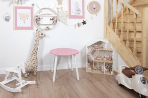Детский стол круглый Rolti Baby (розовый/белый, массив березы/мдф) в Нижнем Тагиле - nizhniy-tagil.ok-mebel.com | фото