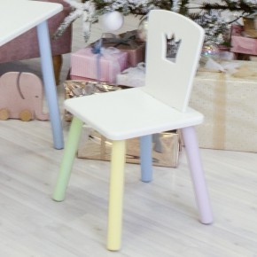 Детский стул Корона (Белый/Белый/Цветной) в Нижнем Тагиле - nizhniy-tagil.ok-mebel.com | фото 1