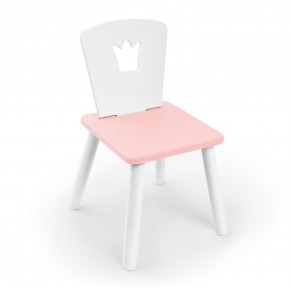 Детский стул Rolti Baby «Корона» (белый/розовый/белый, массив березы/мдф) в Нижнем Тагиле - nizhniy-tagil.ok-mebel.com | фото