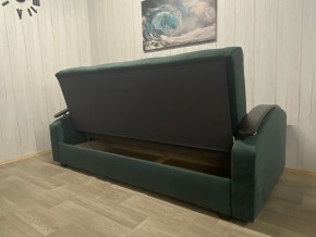 Диван Престиж-16 (НПБ+МДФ) велюр Sensey bottle green в Нижнем Тагиле - nizhniy-tagil.ok-mebel.com | фото 2