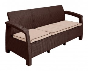 Диван Yalta Premium Sofa 3 Set (Ялта) шоколадный (+подушки под спину) в Нижнем Тагиле - nizhniy-tagil.ok-mebel.com | фото 2