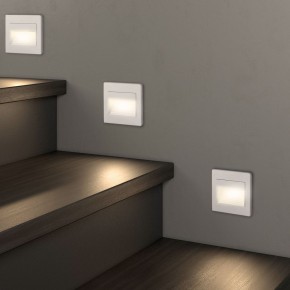 DK3050-WH Светильник встраиваемый в стену, IP 20, LED 3000, 1 Вт, белый, пластик в Нижнем Тагиле - nizhniy-tagil.ok-mebel.com | фото 6