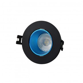 DK3061-BK+СY Встраиваемый светильник, IP 20, 10 Вт, GU5.3, LED, черный/голубой, пластик в Нижнем Тагиле - nizhniy-tagil.ok-mebel.com | фото