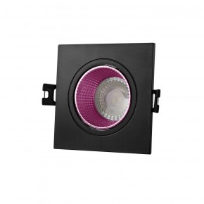 DK3071-BK+PI Встраиваемый светильник, IP 20, 10 Вт, GU5.3, LED, черный/розовый, пластик в Нижнем Тагиле - nizhniy-tagil.ok-mebel.com | фото 1