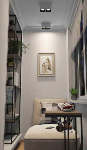 DK3085-WB+WH Светильник накладной IP 20, 10 Вт, GU5.3, LED, бело-черный/белый, пластик в Нижнем Тагиле - nizhniy-tagil.ok-mebel.com | фото 2