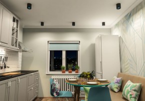 DK3090-BK+CY Светильник накладной IP 20, 10 Вт, GU5.3, LED, черный/голубой, пластик в Нижнем Тагиле - nizhniy-tagil.ok-mebel.com | фото 2