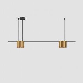 DK4061-BK+SG Подвесной светильник ORBIT, IP20, 4xGU10 LED до 15 Вт, черный + сатинированное золото, алюминий в Нижнем Тагиле - nizhniy-tagil.ok-mebel.com | фото 2