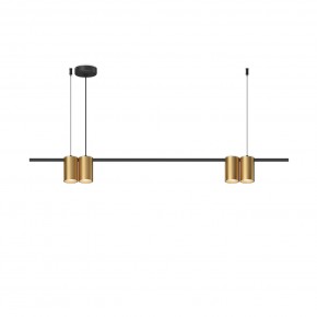 DK4061-BK+SG Подвесной светильник ORBIT, IP20, 4xGU10 LED до 15 Вт, черный + сатинированное золото, алюминий в Нижнем Тагиле - nizhniy-tagil.ok-mebel.com | фото 3