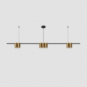 DK4063-BK+SG Подвесной светильник ORBIT, IP20, 7xGU10 LED до 15 Вт, черный + сатинированное золото, алюминий в Нижнем Тагиле - nizhniy-tagil.ok-mebel.com | фото 2