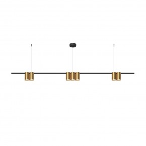 DK4063-BK+SG Подвесной светильник ORBIT, IP20, 7xGU10 LED до 15 Вт, черный + сатинированное золото, алюминий в Нижнем Тагиле - nizhniy-tagil.ok-mebel.com | фото 3