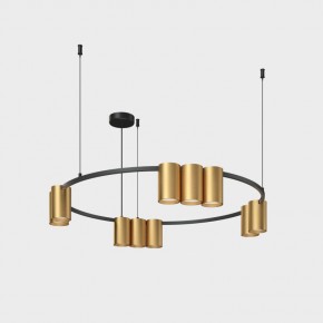 DK4065-BK+SG Подвесной светильник ORBIT , IP20, 10xGU10 LED до 15 Вт, черный + сатинированное золото, алюминий в Нижнем Тагиле - nizhniy-tagil.ok-mebel.com | фото 2