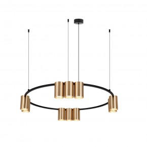 DK4065-BK+SG Подвесной светильник ORBIT , IP20, 10xGU10 LED до 15 Вт, черный + сатинированное золото, алюминий в Нижнем Тагиле - nizhniy-tagil.ok-mebel.com | фото 3