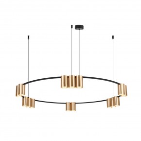 DK4067-BK+SG Подвесной светильник ORBIT, IP20, 15xGU10 LED, до 15 Вт, черный + сатинированное золото, алюминий в Нижнем Тагиле - nizhniy-tagil.ok-mebel.com | фото 3