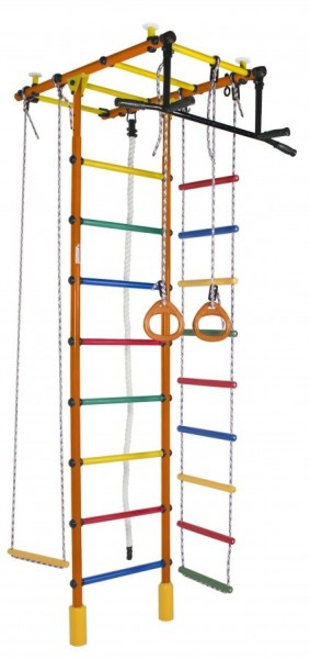 ДСК Атлант оранжевый радуга: турник, кольца, канат, трапеция, веревочная лестница в Нижнем Тагиле - nizhniy-tagil.ok-mebel.com | фото
