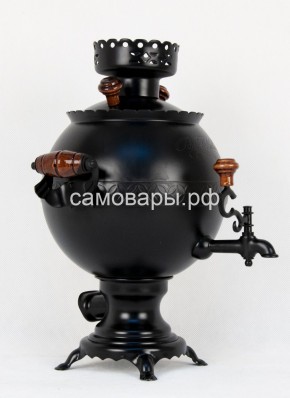 Электрический самовар "Черный Русский" матовый шар на 3 литра. Ограниченная серия. в Нижнем Тагиле - nizhniy-tagil.ok-mebel.com | фото 3