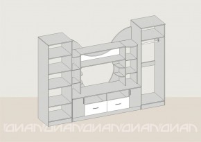 Гостиная Аллегро с 2 шкафами вариант-5 (венге/дуб белфорт) в Нижнем Тагиле - nizhniy-tagil.ok-mebel.com | фото 2