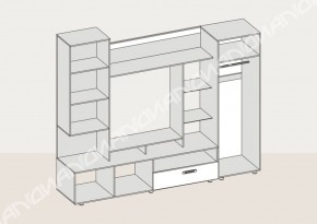 Гостиная Аллегро вариант-3 (Венге/Белфорт) в Нижнем Тагиле - nizhniy-tagil.ok-mebel.com | фото 3