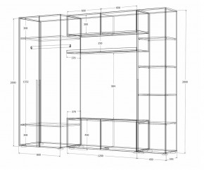 Гостиная Норден (Дуб Крафт белый) в Нижнем Тагиле - nizhniy-tagil.ok-mebel.com | фото 4