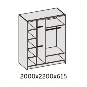 ИННЭС-5 Шкаф-купе 2-х дв. 2000 (2 дв. Ф3 - венге вст. экокожа корич) в Нижнем Тагиле - nizhniy-tagil.ok-mebel.com | фото 2